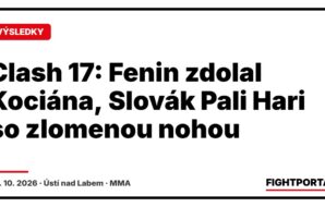 Clash 17: Fenin zdolal Kociána, Slovák Pali Hari so zlomenou nohou