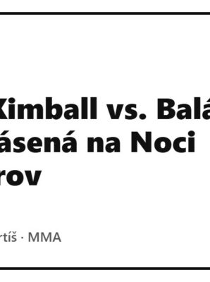 Jeremy Kimball vs. Baláž: ťažká váha ohlásená na Noci gladiátorov