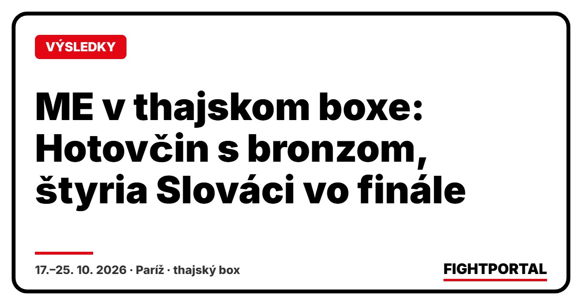 ME v thajskom boxe: Hotovčin s bronzom, štyria Slováci vo finále