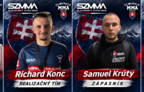 Slovenská reprezentácia MMA na MS IMMAF v Tbilisi – Marek Herda, Richard Konc, Samuel Krutý, Eliška Kapralová